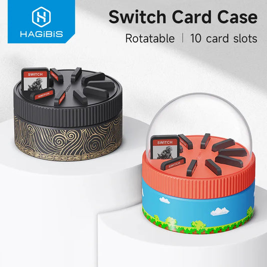SwitchCard Pro - Nintendo Switch Game Card Organizer - 10 Slot Rotating Card Storage Box