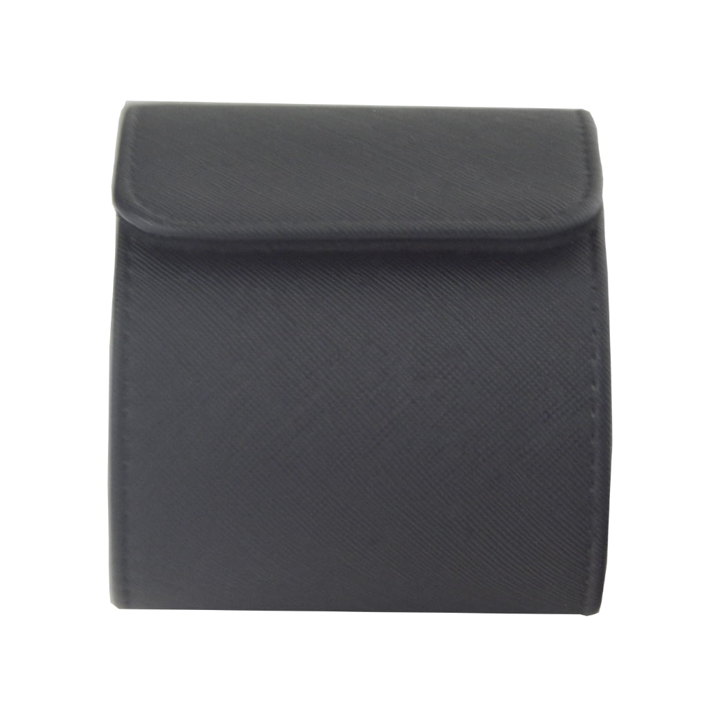 Crossed Grain Black 1 Slot Watch Roll