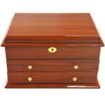 Teakwood Finish MDF Wood Jewelry Organizer