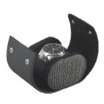 Crossed Grain Black 1 Slot Watch Roll