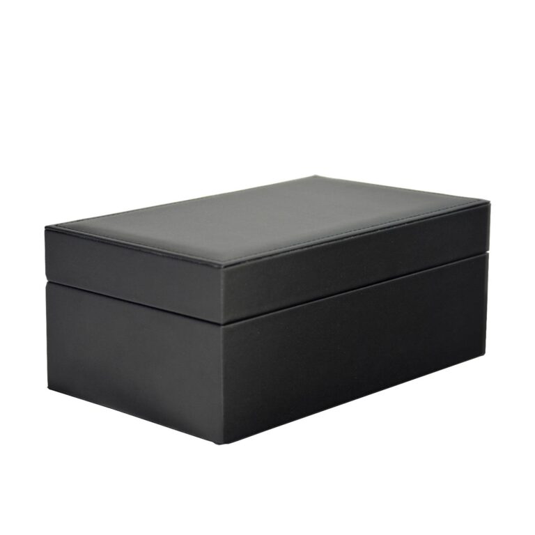 Black PU Leather Jewelry Box~GC02-JB-02BG
