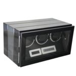 Black 3 Slots Touch Screen Watch Winder with Fingerprint Lock