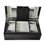 Black PU Leather Jewelry Box~GC02-JB-02BG