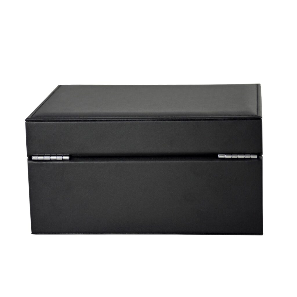 Black PU Leather Jewelry Box~GC02-JB-02BG