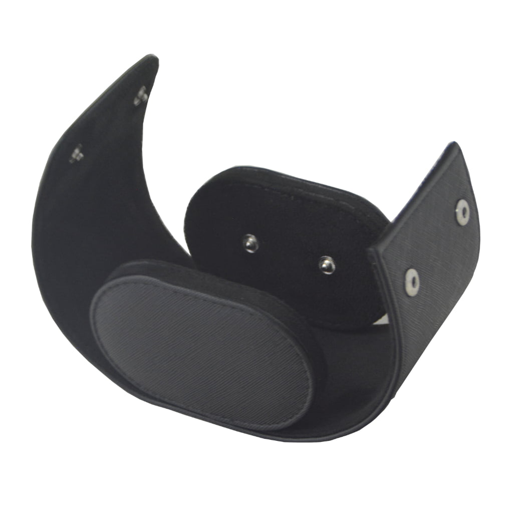 Crossed Grain Black 1 Slot Watch Roll