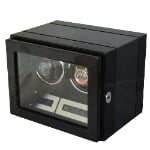 Carbon Fiber 2 Watch Winder with Touchscreen Control