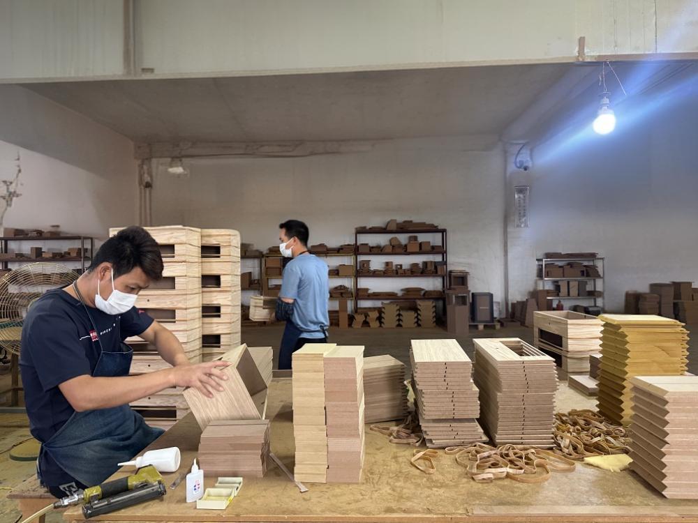Woodworking workshop with precision craftsmanship