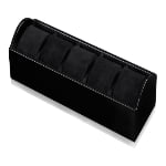 Removable Tray Black 5 Slots Watch Case