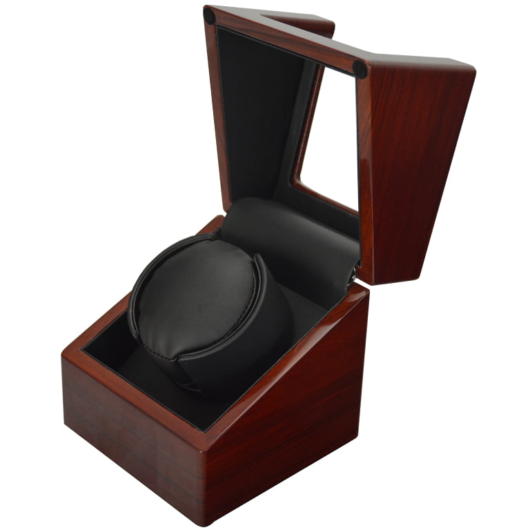Single mahogany with black 1+0 watch winder GC03-S104AB