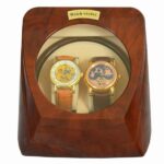 Luxury Double Watch Winder with Key Lock and 4 Rotation Modes