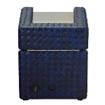 Single Watch Winder with Woven PU Leather Finish