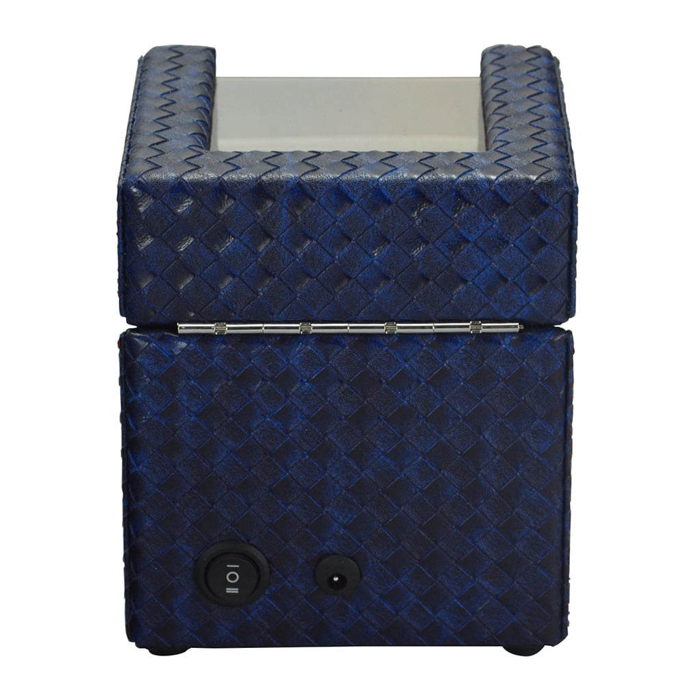 Single Watch Winder with Woven PU Leather Finish