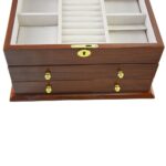 Teakwood Finish MDF Wood Jewelry Organizer