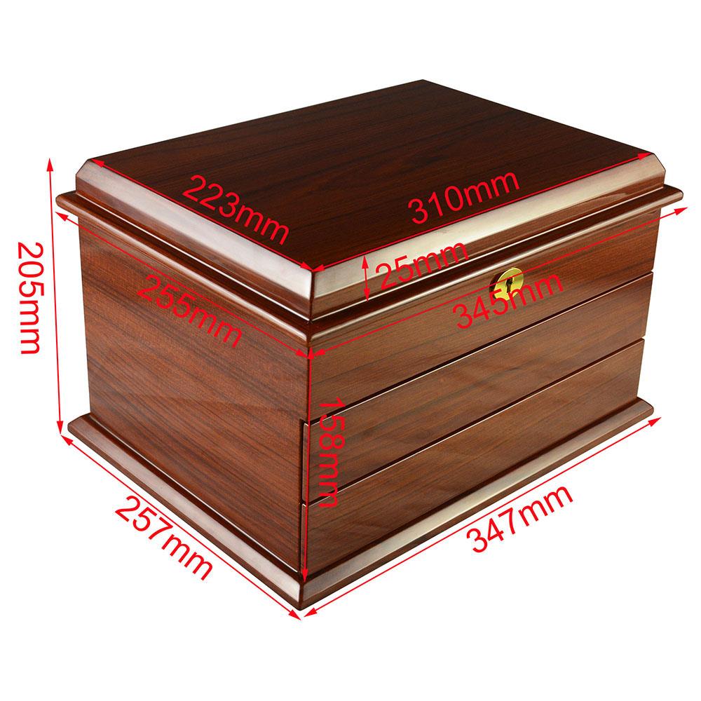 Teakwood Finish MDF Wood Jewelry Organizer