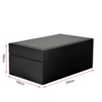 Black PU Leather Two Layers Jewelry Box