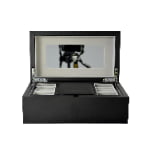 Black PU Leather Two Layers Jewelry Box