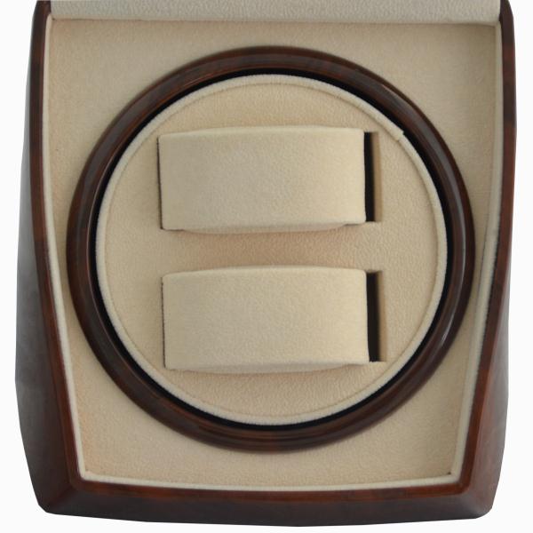 Luxury Double Watch Winder with Key Lock and 4 Rotation Modes