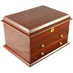 Teakwood Finish MDF Wood Jewelry Organizer