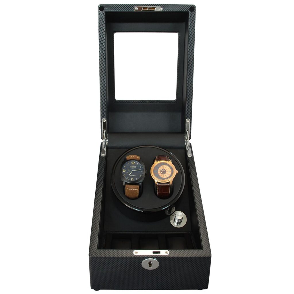 Single carbon fibre watch winder GC03-S24TB