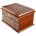 Teakwood Finish MDF Wood Jewelry Organizer