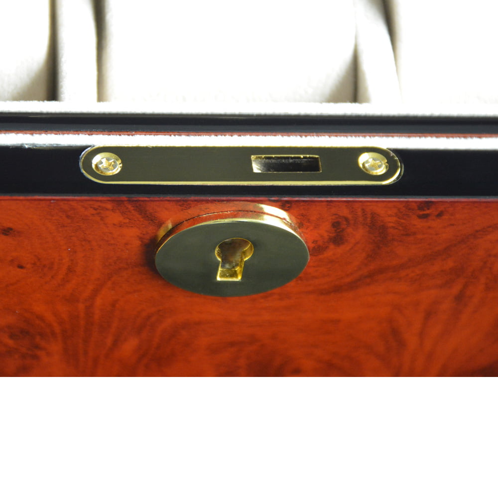 Camphor Wood Grain 5 Watch Case with Secret Cabinet