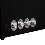 Black 8-watch winder rear panel with four individual knob controls and power connection