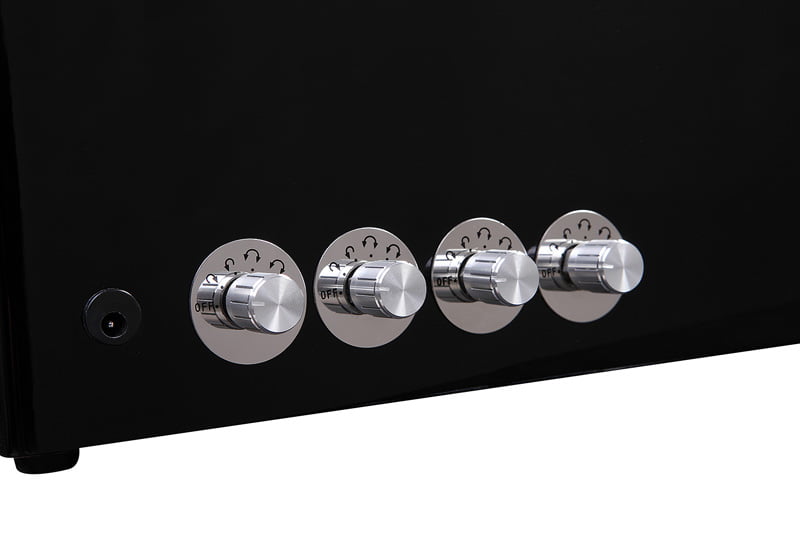 Black Quad Watch Winder 8+0 with Transparent Window