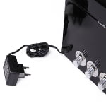 Black Quad Watch Winder 8+0 with Transparent Window