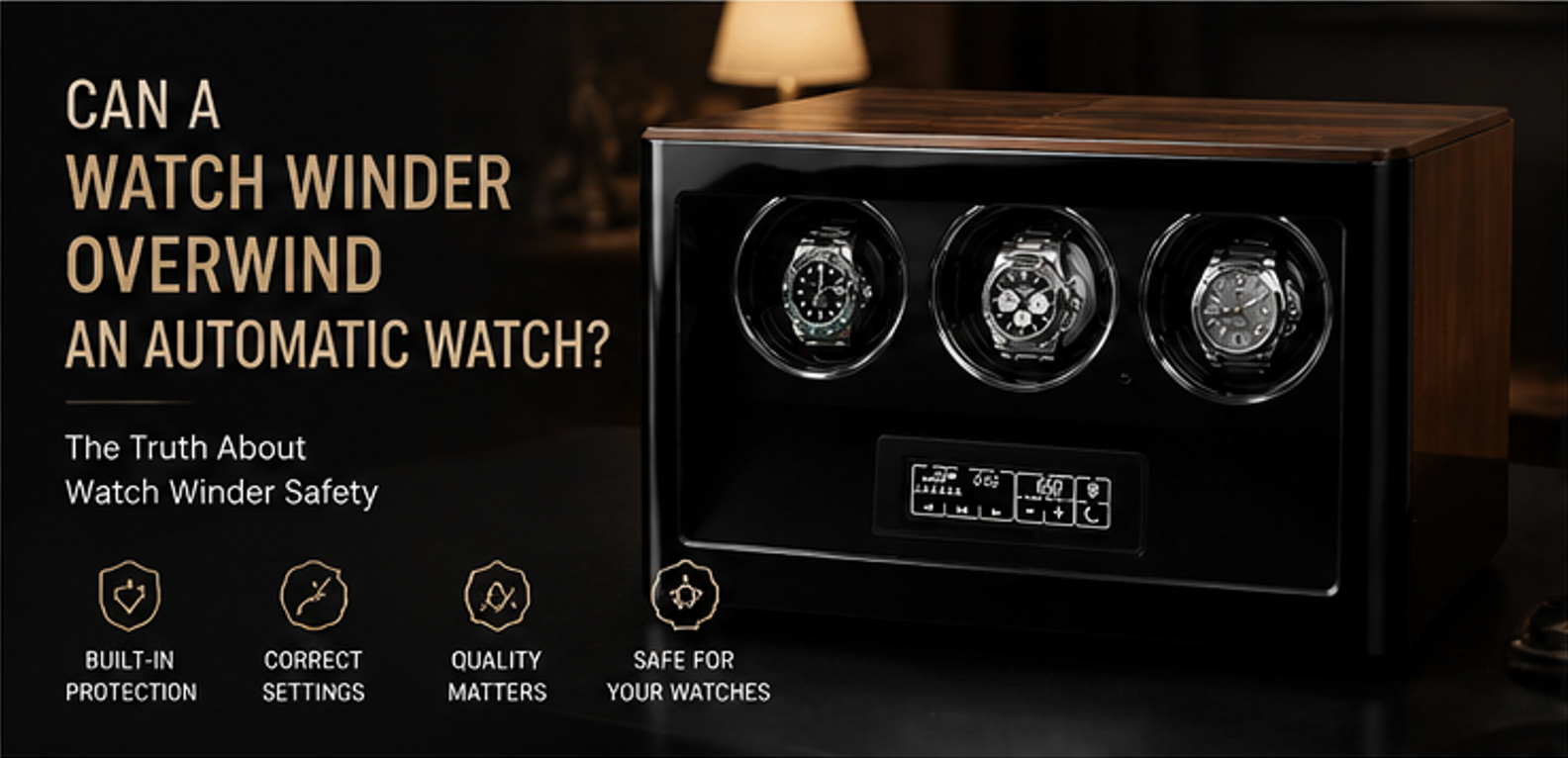 Watch winder TPD setting and rotation direction control system