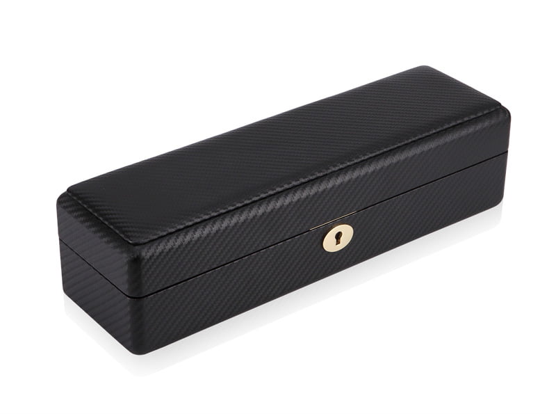 Carbon Fiber 6 Slots Watch Case with Velvet Interior
