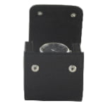 Crossed Grain Black 1 Slot Watch Roll