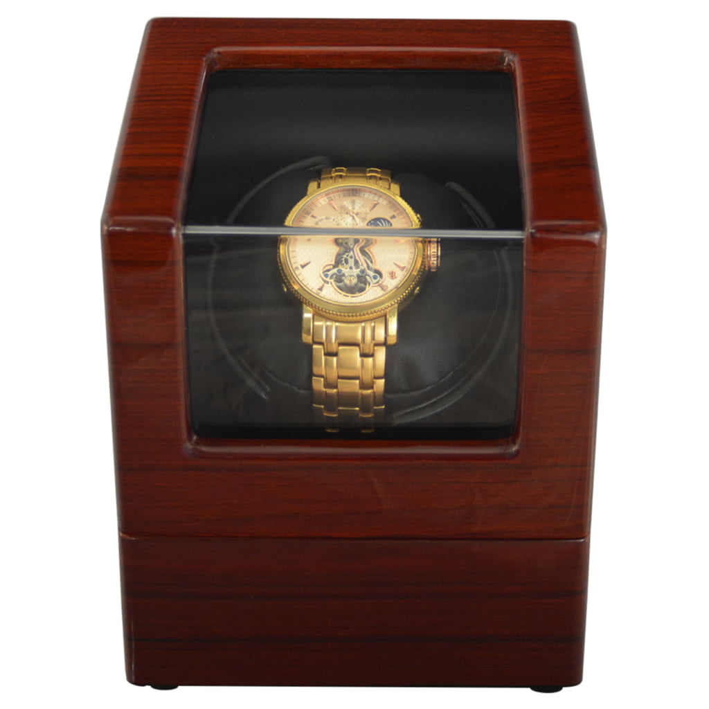 Single mahogany with black 1+0 watch winder GC03-S104AB