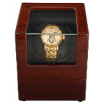 Single mahogany with black 1+0 watch winder GC03-S104AB