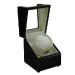 Single black with beige 1+0 watch winder GC03-S104BW
