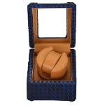 Single Watch Winder with Woven PU Leather Finish
