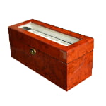 Removable Tray Camphor 5 Slots Watch Case