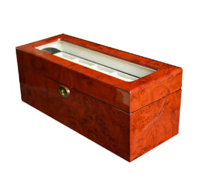Removable Tray Camphor 5 Slots Watch Case