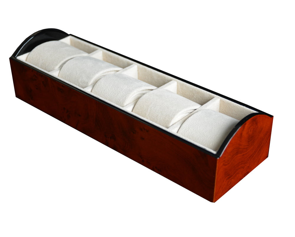Removable Tray Camphor 5 Slots Watch Case