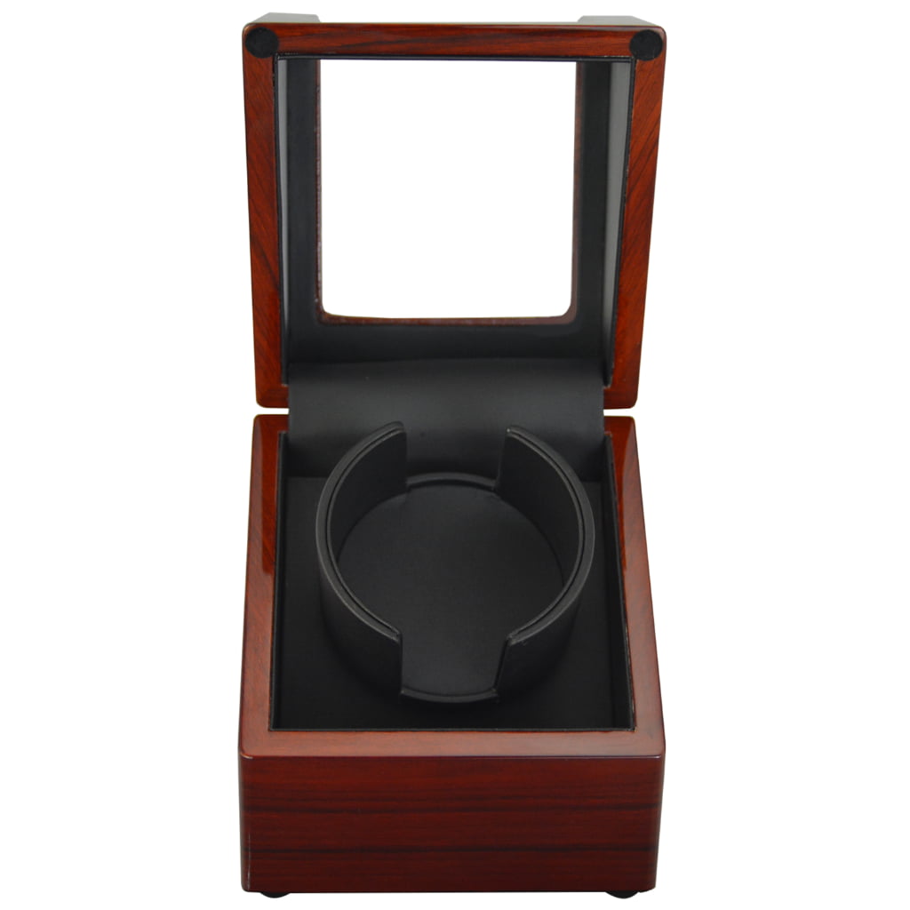Single mahogany with black 1+0 watch winder GC03-S104AB