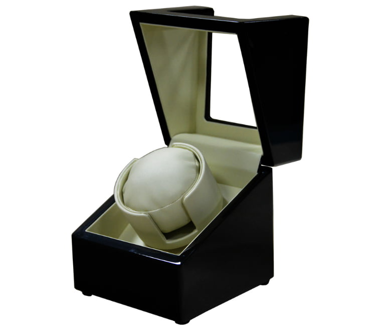 Single black with beige 1+0 watch winder GC03-S104BW
