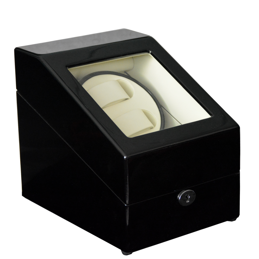 Single Black with White Watch Winder 2+3