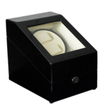 Single Black with White Watch Winder 2+3