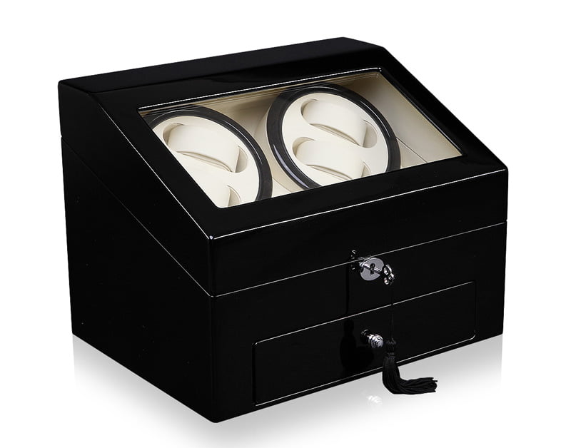 4 Watch Winder with 6 Storage Slots and Door Sensor