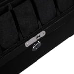Black High Gloss 5 Watch Case with Secret Cabinet