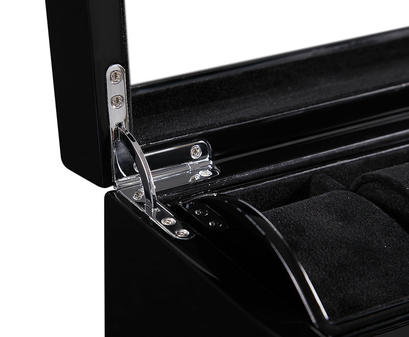 Removable Tray Black 5 Slots Watch Case
