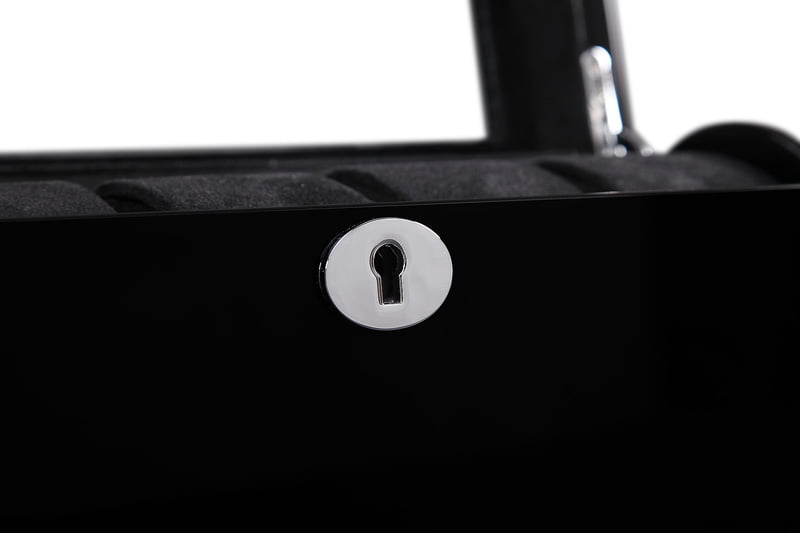 Black High Gloss 5 Watch Case with Secret Cabinet