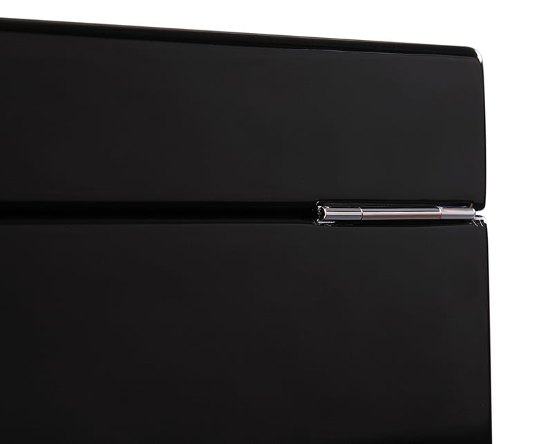 Black High Gloss 5 Watch Case with Secret Cabinet