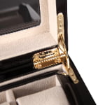 Removable Tray Ebony 5 Slots Watch Case
