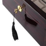 Removable Tray Ebony 5 Slots Watch Case