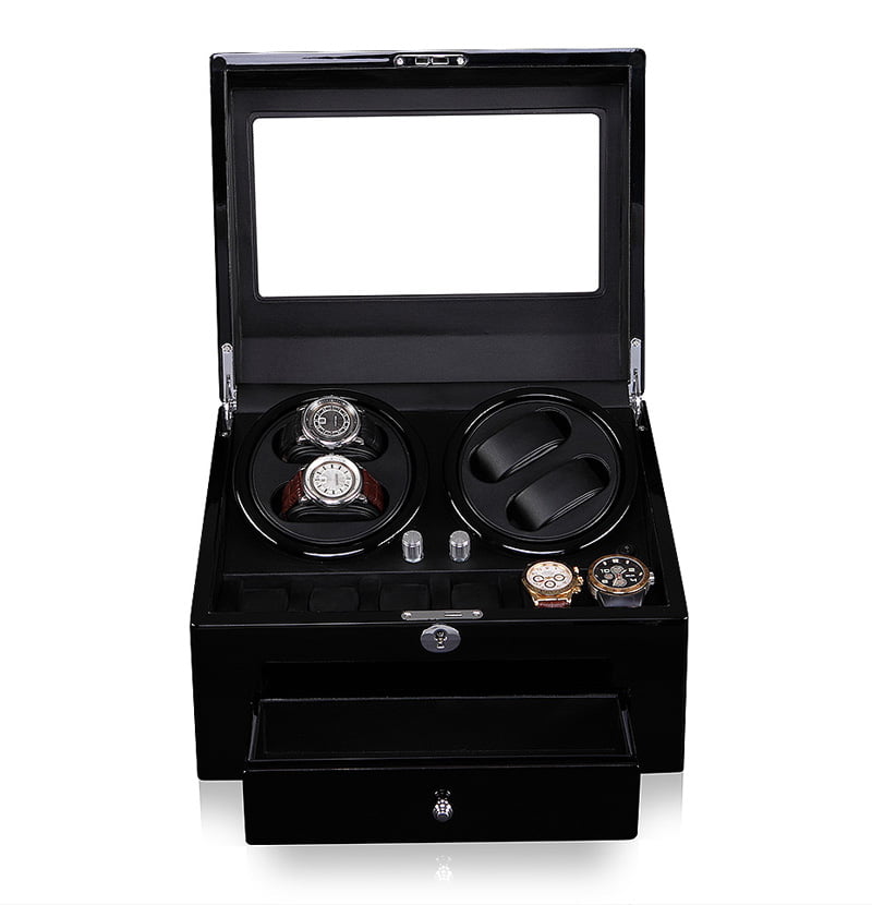 Double Watch Winder 4+6 with Drawer